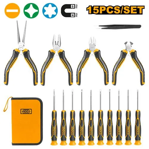 [HKTTS0151] 15Pcs طقم عدة نواعم للاعمال الدقيقة