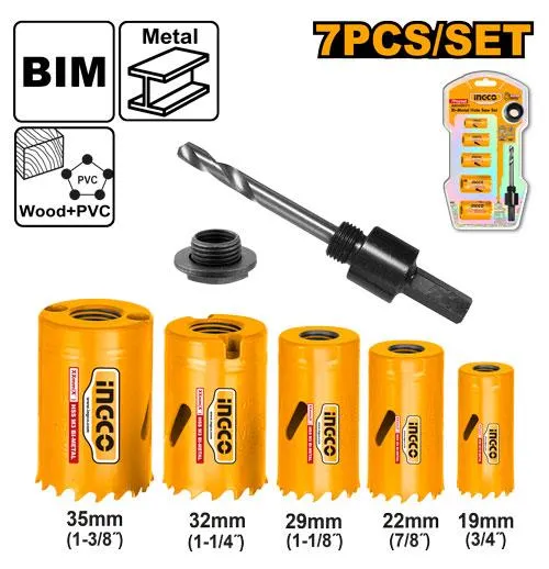 [AKH0071] 7pcs طقم قورات حديد و خشب مع ممسك