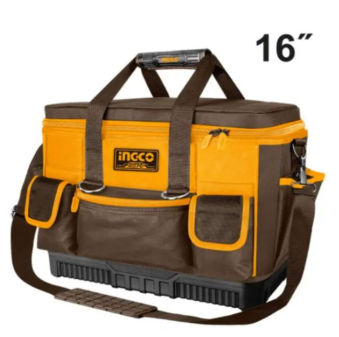 [HTBG10] 16" 20Kg 25 pockets شنطة عدة قماش صناعية