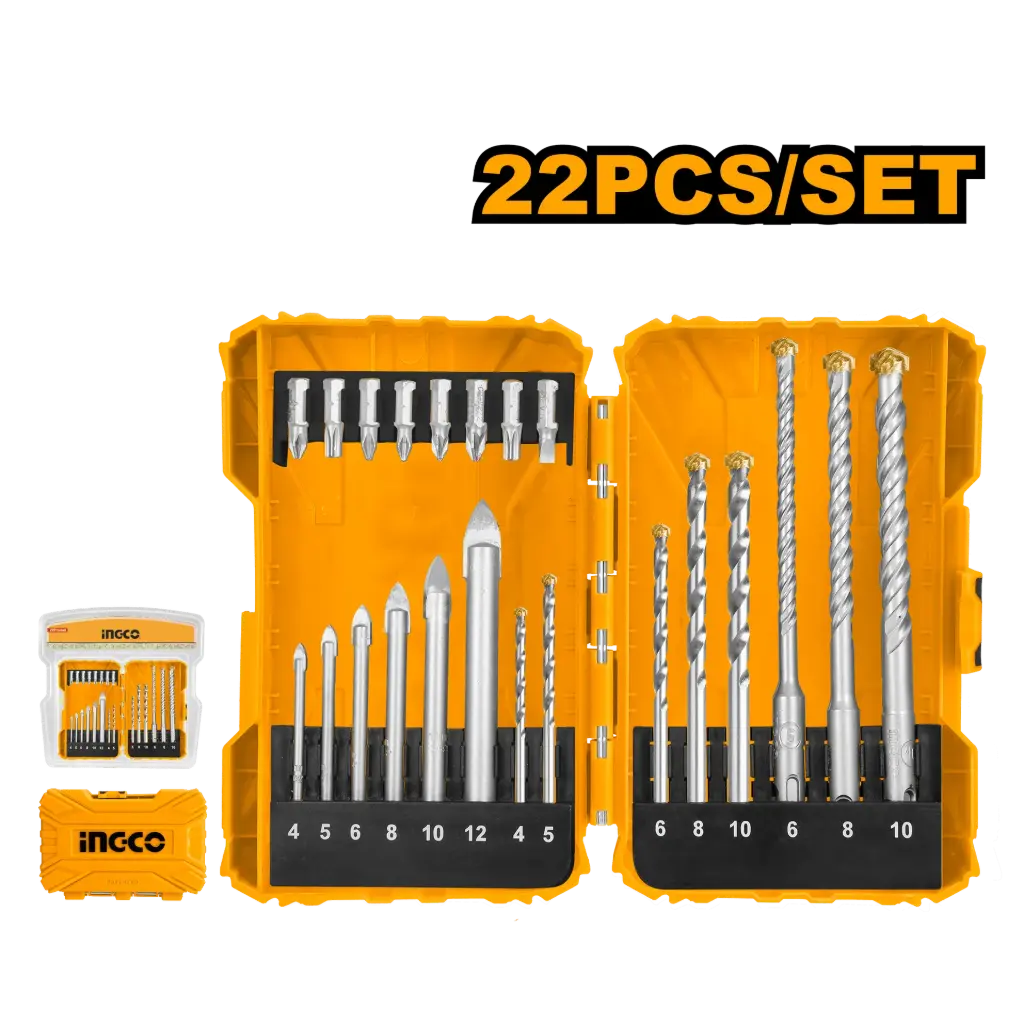 [AKDL12201] 22Pcs (SDS) طقم رؤوس مفكات +ريش زجاج+باطون Price 23.25$