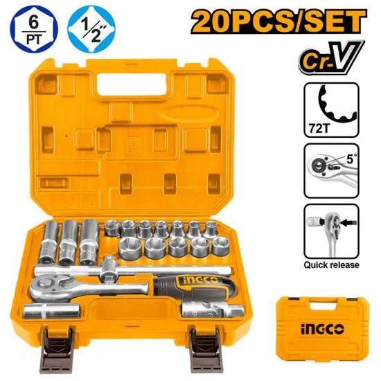 [HKTS12201] Socket Set 20pcs 1/2"