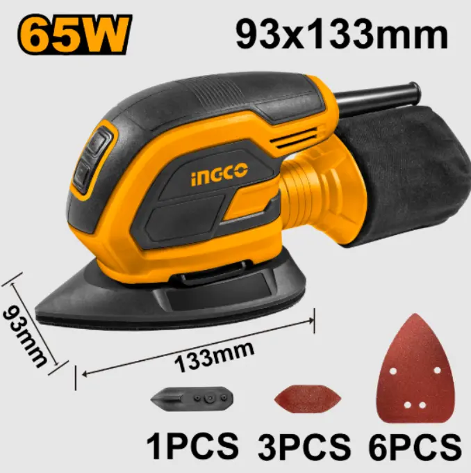 [MS6505] 65W (93x133)mm حفافة كهربائية مثلثة + اكسسوار