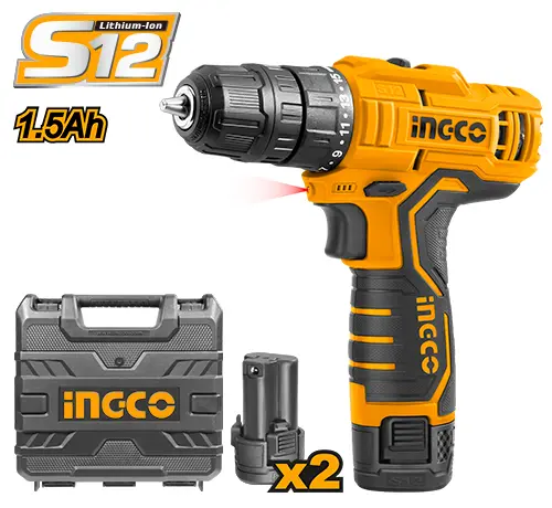 [CDLI12325] 12V 2 Batt + Bag SS مقدح بطارية ليثيوم