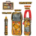 [COS24067] 3Pcs 400A DC/AC مجموعة ساعة فحص+مفك تست ديجيتال+كلامب ميتر