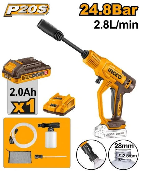 [CPWLI20362] 20V 24.8 1Batt 2A+Char فرد غسيل بوز رفيع بطارية