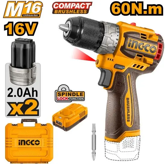 [CDLI16682] 16V 2Bat 2Ah+Char+Box BL مقدح بطارية