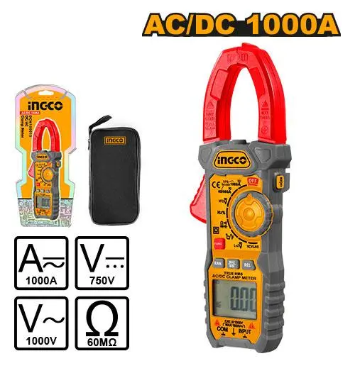 [DCM100015] 1000counts AC/DC كلامبميتر ديجيتال صناعية