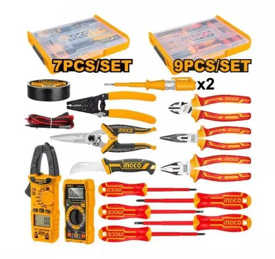 [COS23025] 16 pcs 1000V طقمين عدة للكهرباء معزول بعلبة قابلة للجمع