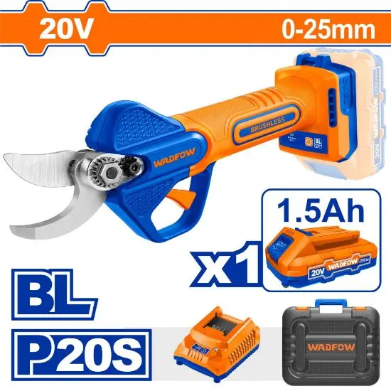 [WJFPB25] 20V 1Batt 1.5A+Char+Box BL 25mm مقص شحالة بطارية Price 98.75$
