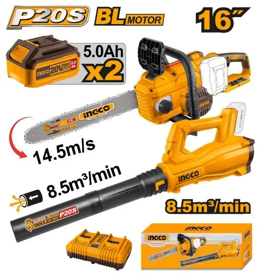[COSLI240463] 16" Chain Saw 40V + Blower 20V Combo Kit