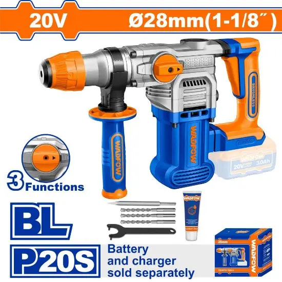 [WLM1528] 20V BL 28mm SDS كومبرسور بطارية برم وتكسير Price 105.40$