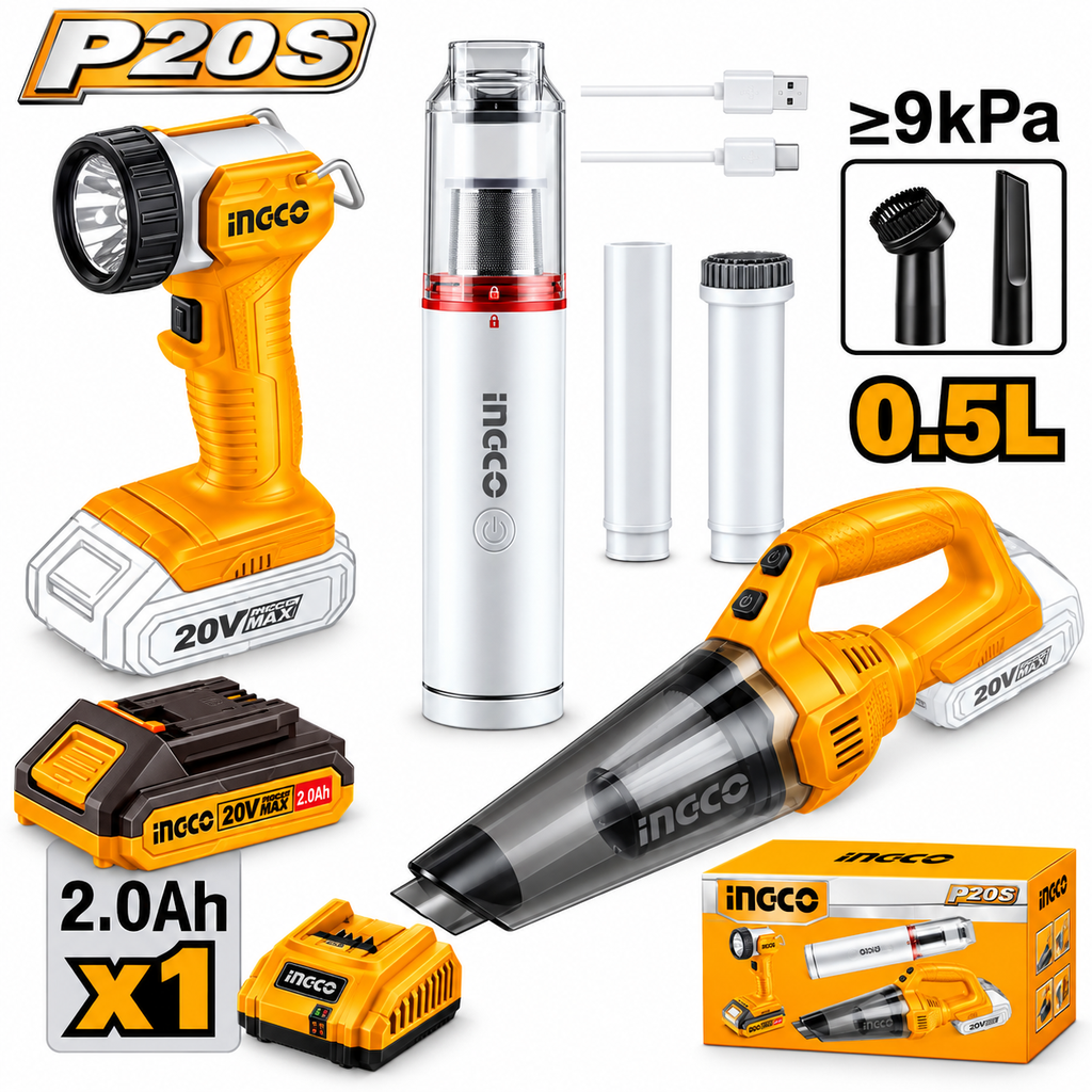 [COSLI20668] 20V 1Batt+char مجموعة مكانس كهربائية مع انتريك