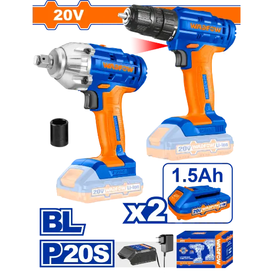 [WCK2017] 20V 2Batt 1.5A مجموعة فرد شد عزق 1/2+ مقدح بطارية Price 99.85$