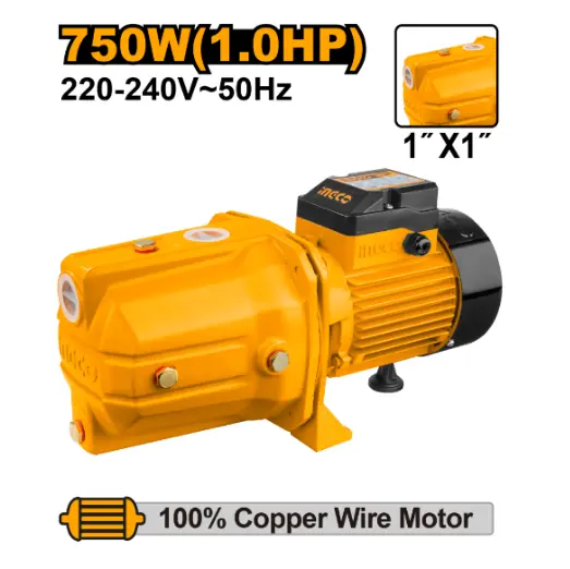 [JP07508] 1HP 1"(750W) مضخة مياه شفاط