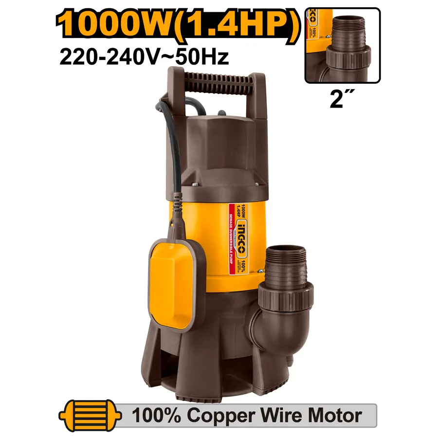 [SPD10001] 1.4HP 1000W 2"مضخة مياه للمياه العكرة
