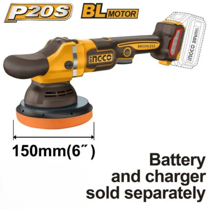 [APLI2015-F] 20V 150mm صاروخ بوليش بطارية سرعات فدار Price 98.80$