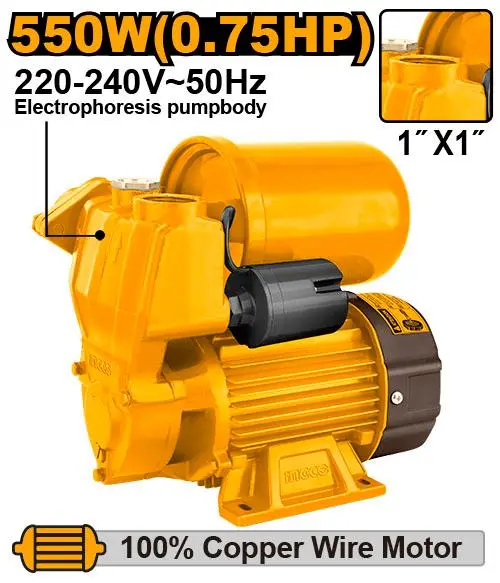 [VPA5508] 0.75HP 550W 1" مضخة ضغط مياه تلقائي