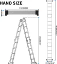 [002495] Ladders 150Kg 4x4 steps 4.7m سلم صناعي Price 150$