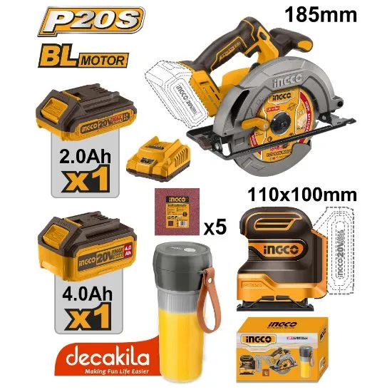 [COSLI231002] 20V 1B-2A +1B-4A +CHAR+blender مجموعة منشار صدر + حفافة مربعة