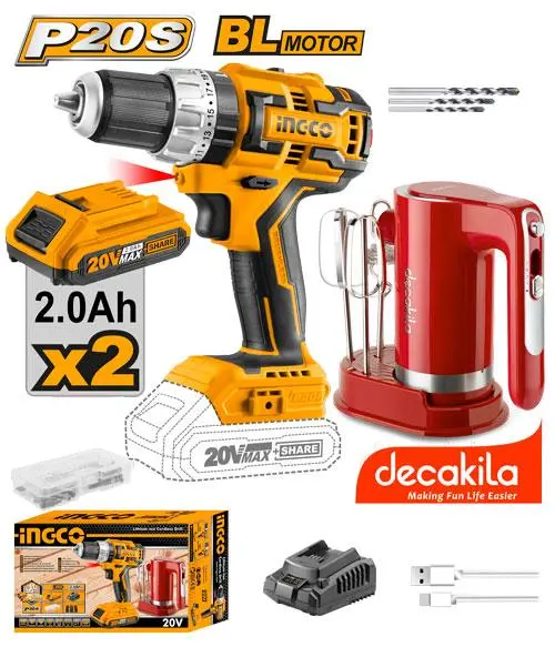 [COSLI23023] Kitchen Mixr Free 20V+ 2 batt 13mm BL مقدح بطارية رجراج