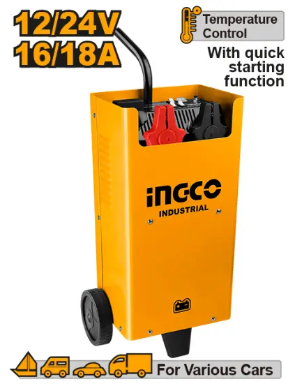 [ING-CD2201] 12-24 V 2 in 1 مكنة تدكير للسيارات وتشريج البطاريات