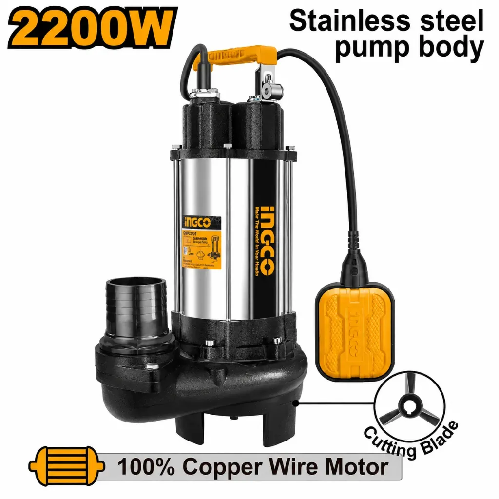 [SPDB22008] 2200W (3.0HP) 3" مضخة غاطسة فرامة