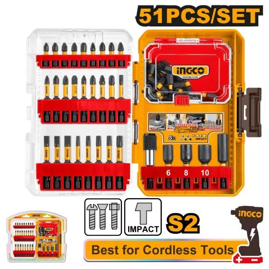 [AKDL25106] 51Pcs مجموعة رؤوس مفكات براغي بولاد لمقدح البطارية