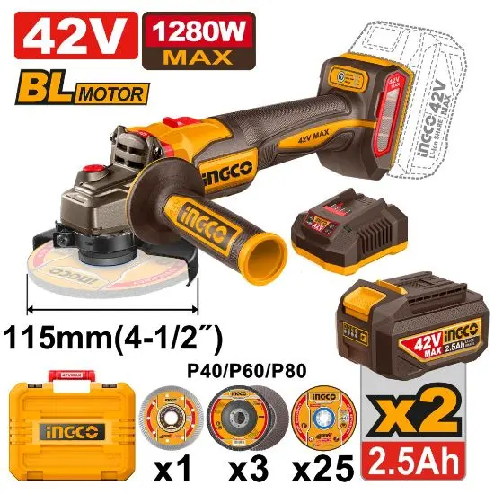 [CAGLI4128112] 42V 1280W 2Batt 4A+Char+Box BL صاروخ بطارية