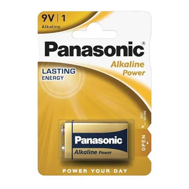 [6LR61-9V] Panasonic 9V Alkaline Power Battery