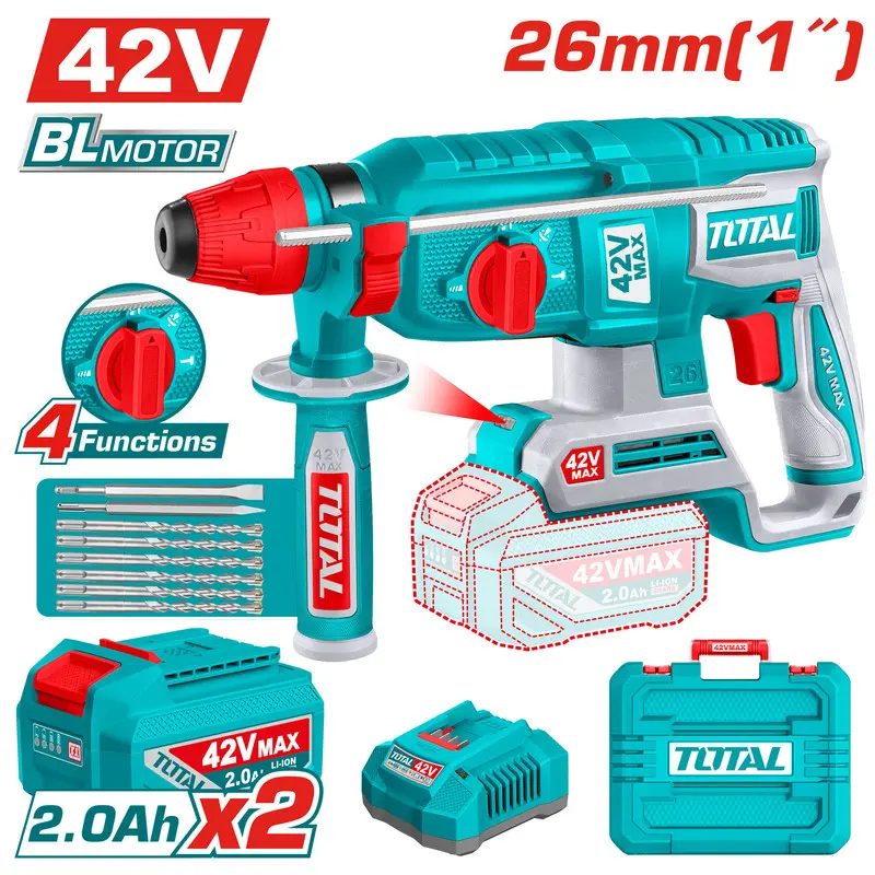 [TRHLI422682] 42V 26mm 2Batt SDS مقدح برم وتكسير