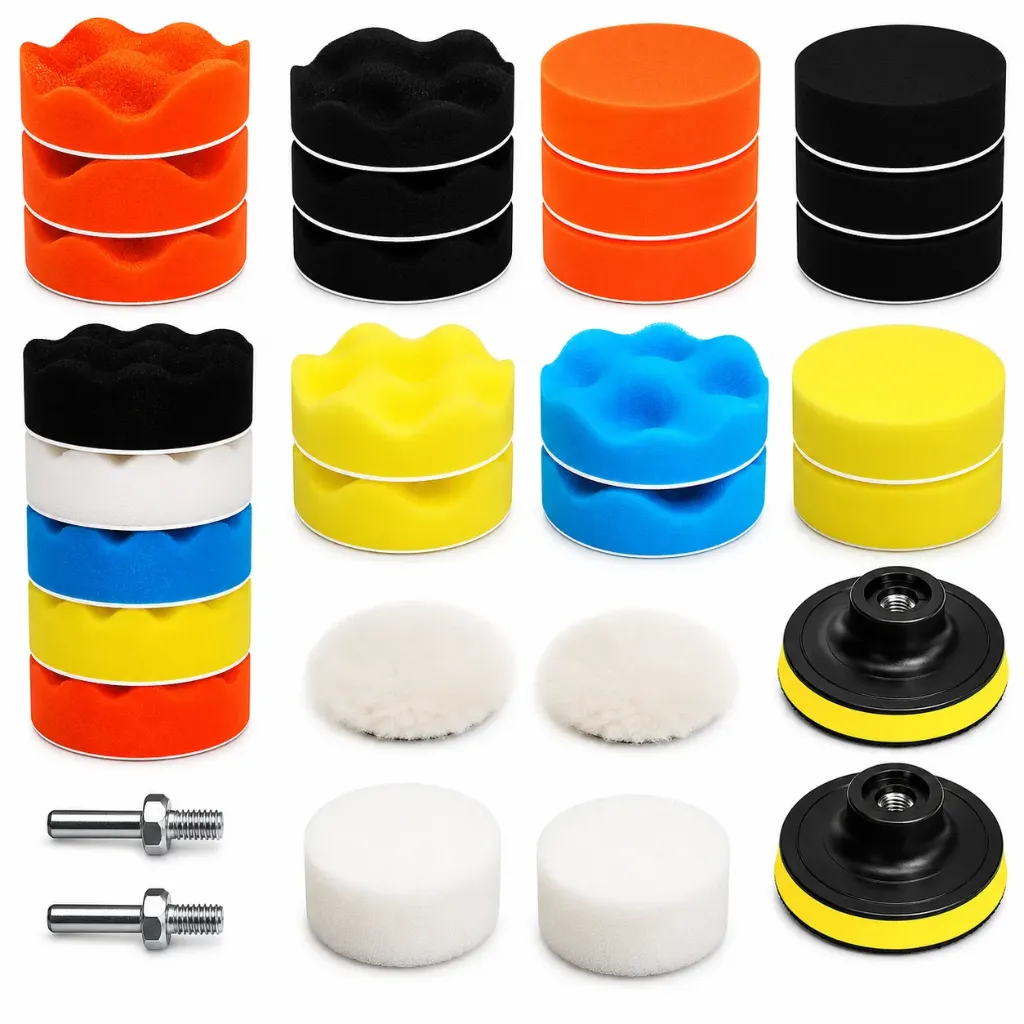 [146120] Polishing Sponge and Wool Bonnet set 31pcs