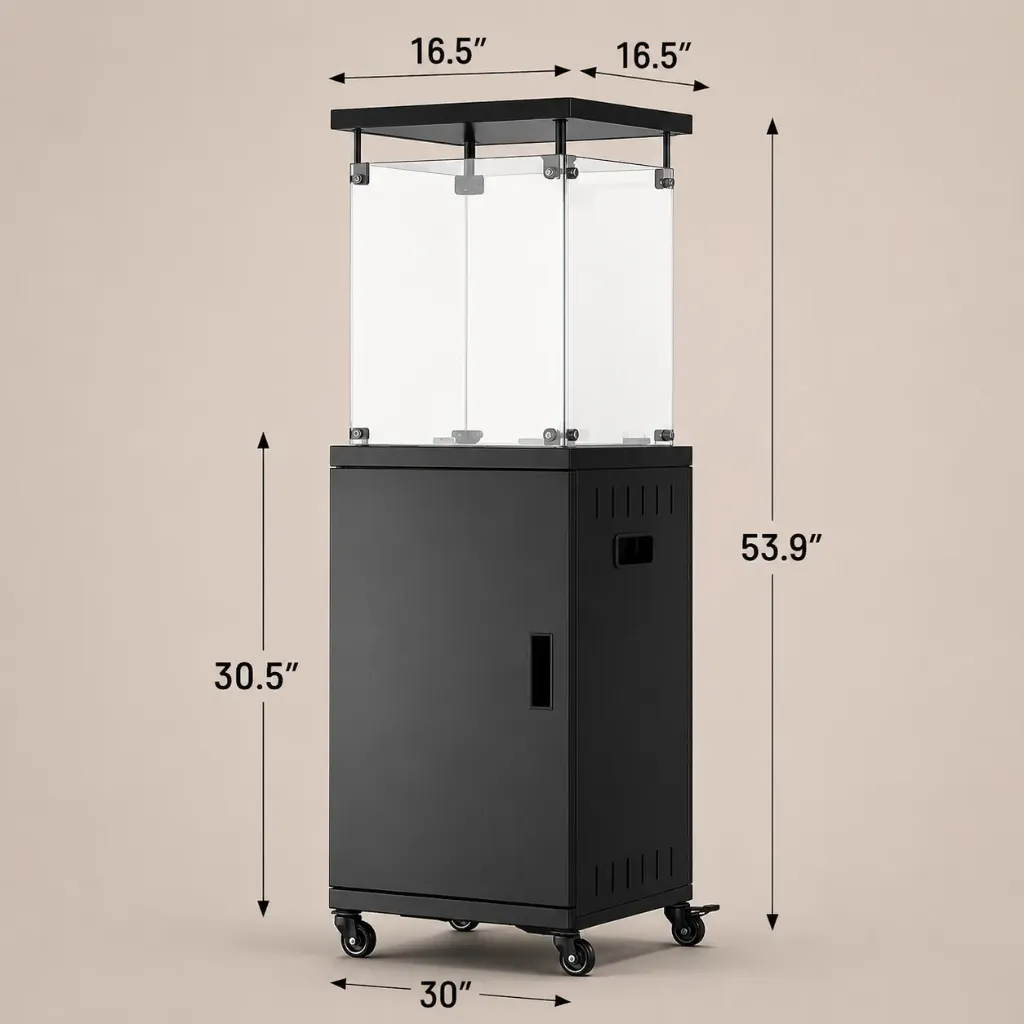 [FPS-B-BJ] دفاية غاز زجاج مربع Price 225$