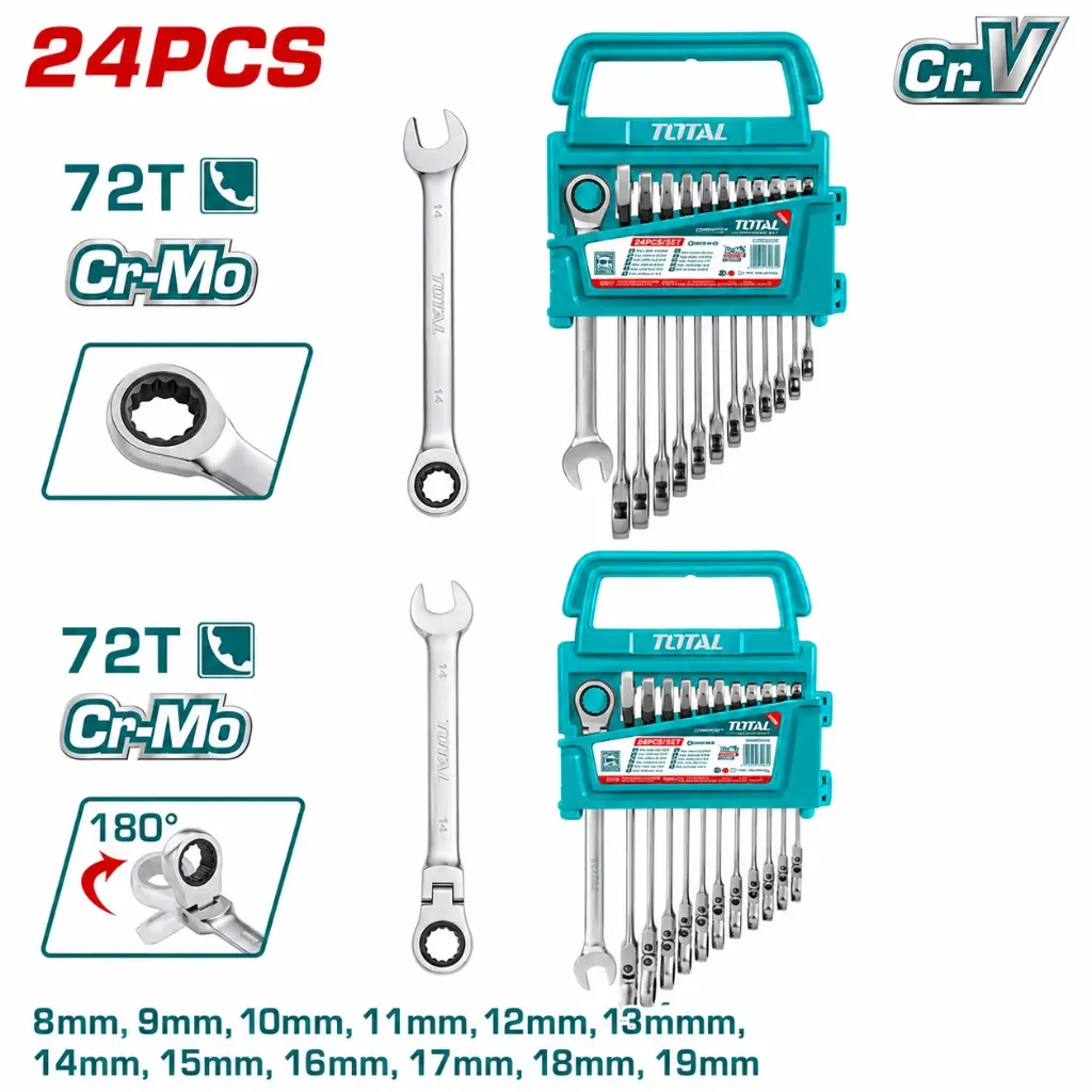 [THT103RK246] 24pcs مجموعة طقم شق مسنن طقطاق ومخلع