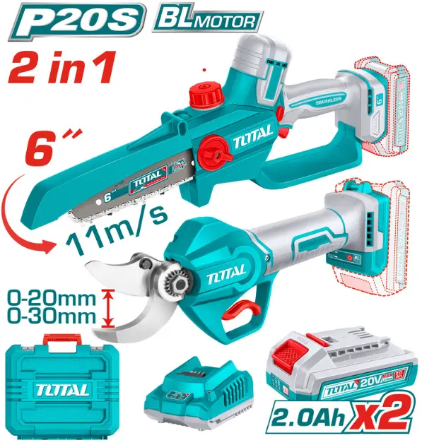 [TOSLI250795] 20V 2Batt +Charg مجموعة مقص شحالة+منشار حطب Price 170$