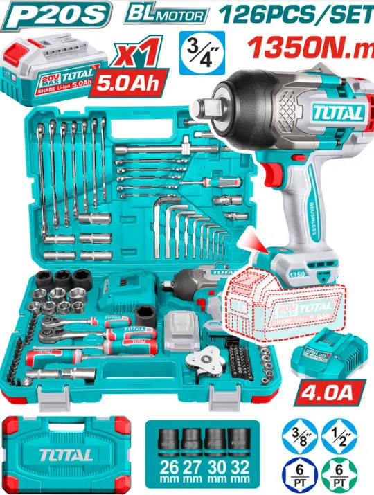 [THKTHP31262] 126 Pcs 1350n.m طقم عدة+فرد شد طربوش