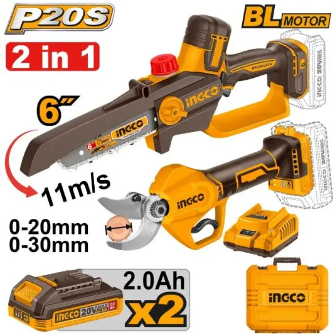 [COSLI250795] 20V 2Batt 2Ah+ Char+Box 30mm مجموعة منشار "6 + مقص شحالة Price 160.90$