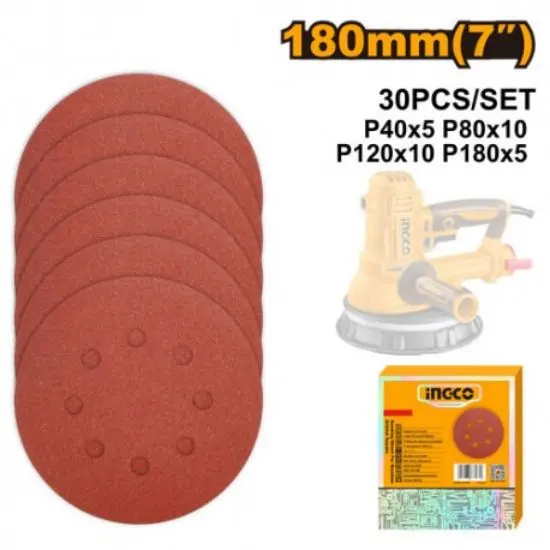 [AKRS180030] 30Pcs/set 180mm (7") ورق حف مبروم مشكل احمر