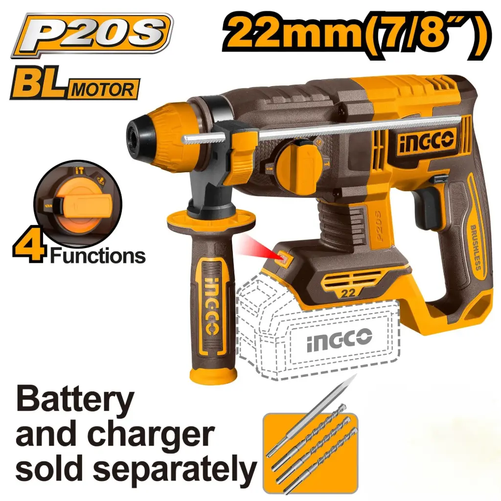 [CRHLI21228-F] 20V 22 mm BL برم وتكسير بطارية SDS مقدح Price 61.05$