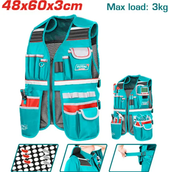 [TTVT16025-F] Total Tool Vest جيليه للعدة