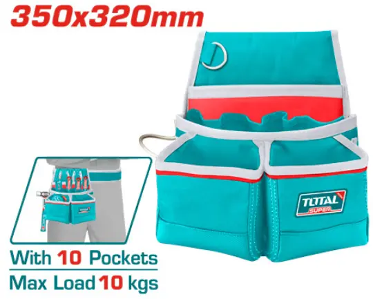 [THT16P10125-F] Total L35xW32cm tools pouch وزرة فدار