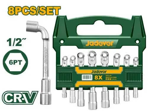 [JDTH4208] 8pcs 8-19mm طقم كوع مسدس