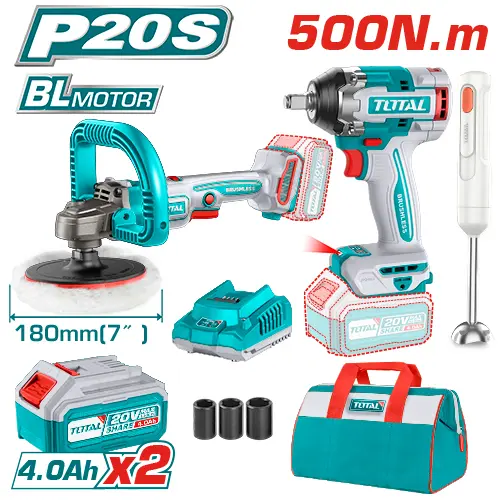 [TOSLI240686] 20V مجموعة فرد شد طربوش + صاروخ بولش + خلاط Price 188.7$