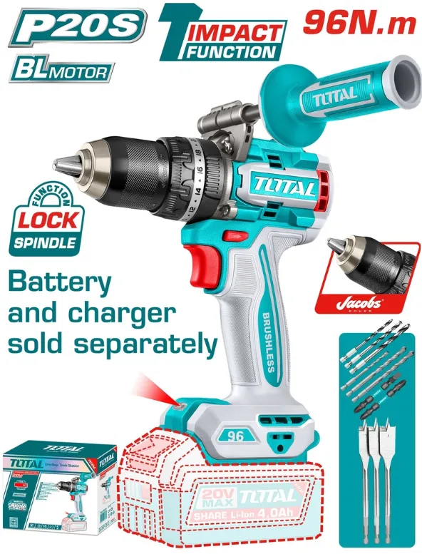 [TIDLI209685] 20V 96N.m مقدح بطارية صناعي