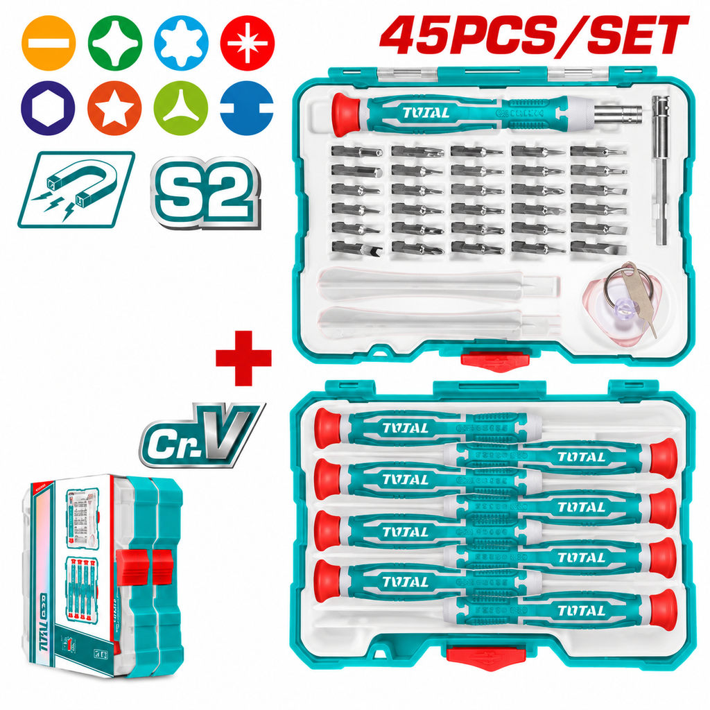 [TACSD30456] 45PCS طقم مفكات نواعم