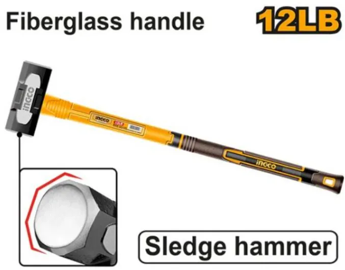 [HSM81598] 12 LB 5.44 Kg مهدة مسكة فايبرغلاس