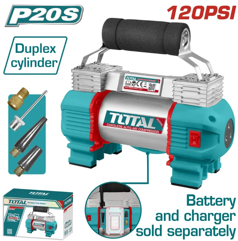 [TACLI2026] 20V 120PSI منفخ دواليب دوبل بستون عالبطارية