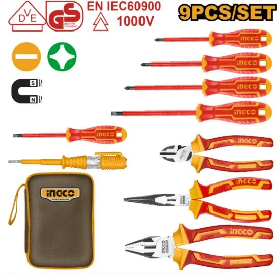 [HKIST3091] 9pcs طقم مفكات و بانسات معزولة