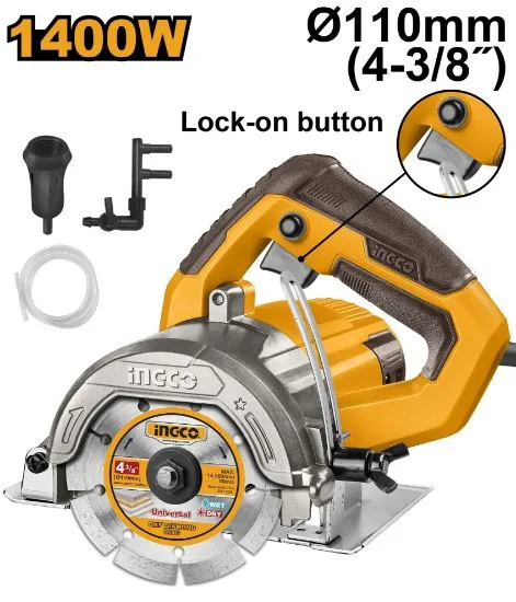 [MC140068] 1400W 110mm منشار قص رخام على الماء
