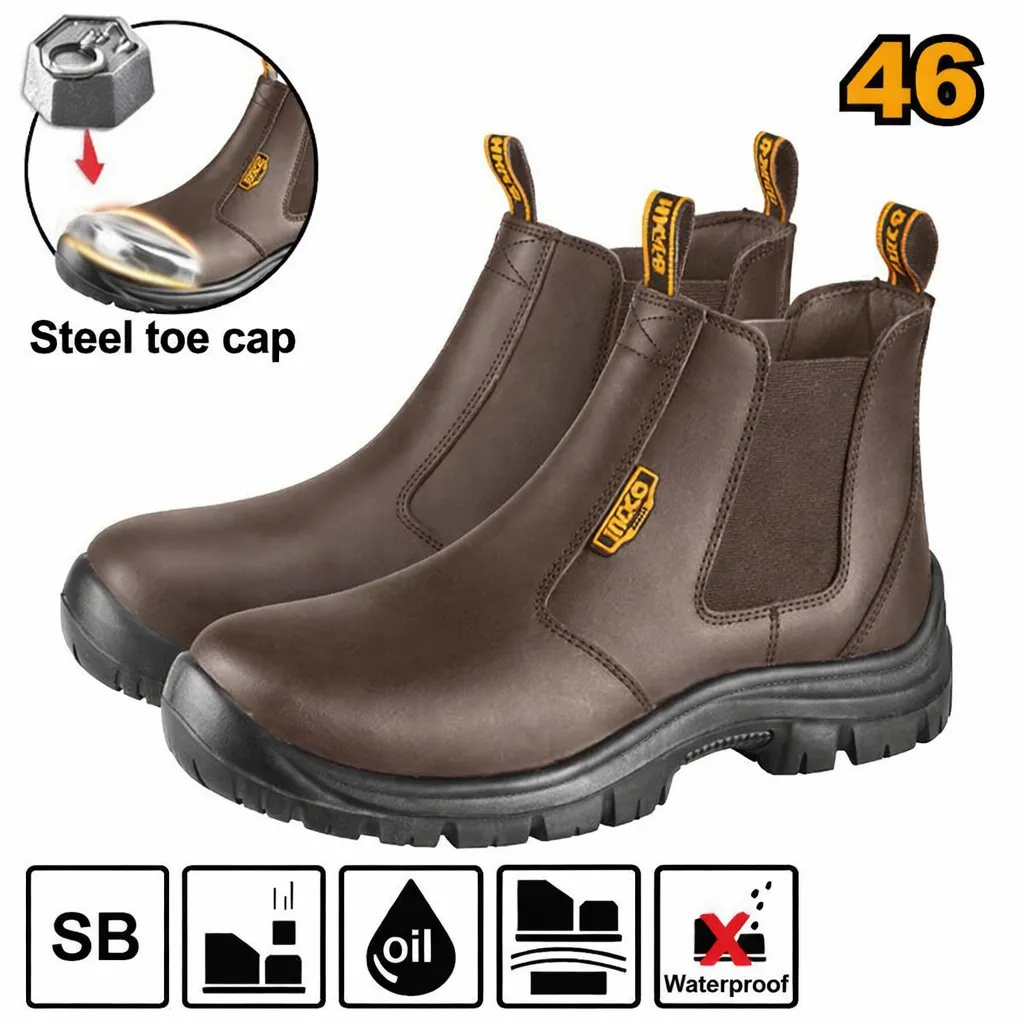 [SSH08SB.46] (Safety) حذاء عمال مع حماية بدون شريط 46