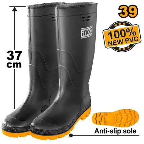 [SSH092LYB.39] Rain Safety boots Black 39